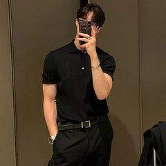 2023 Men's Clothing Luxury Knitted Polo Shirt