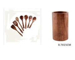 7-Piece Wooden Kitchen Utensil Set