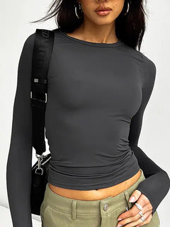 Backless Crop Top Fashion Tee