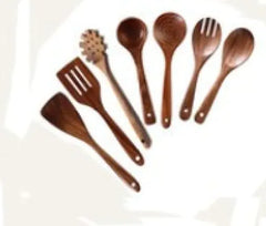 7-Piece Wooden Kitchen Utensil Set